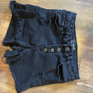 Black Jean Shorts
